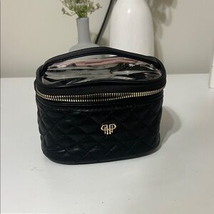 PurseN Black Quilted Cosmetic Case